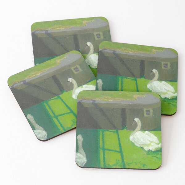 Item preview, Two swans in duckweed designed and sold by BenRikken.
