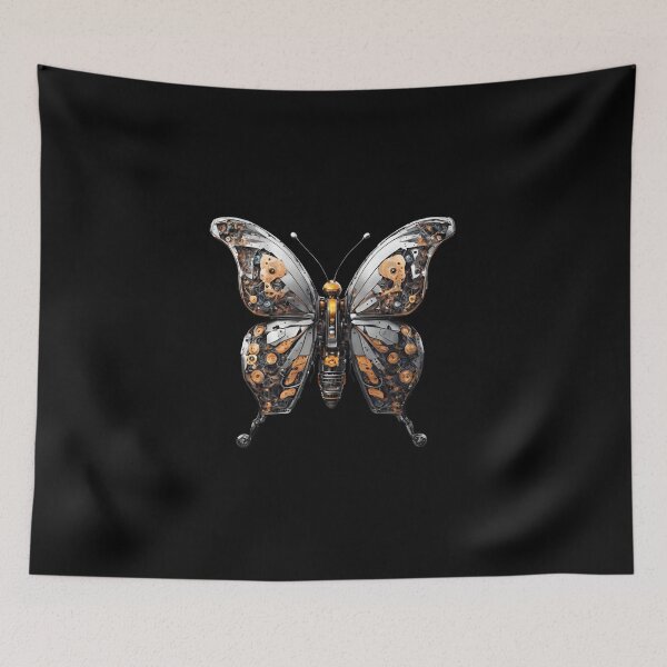 Item preview, Cybernetic butterfly, silver mechanical insect.  designed and sold by DONandEK.