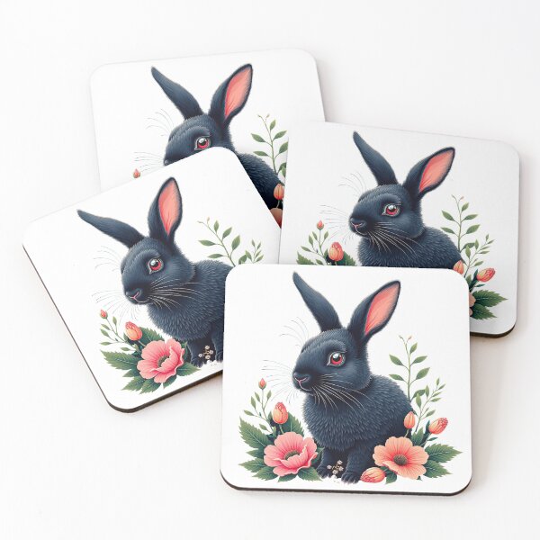 Item preview, T-Shirt Design Trending: BLACK BUNNY designed and sold by ForeverPrintsOK.