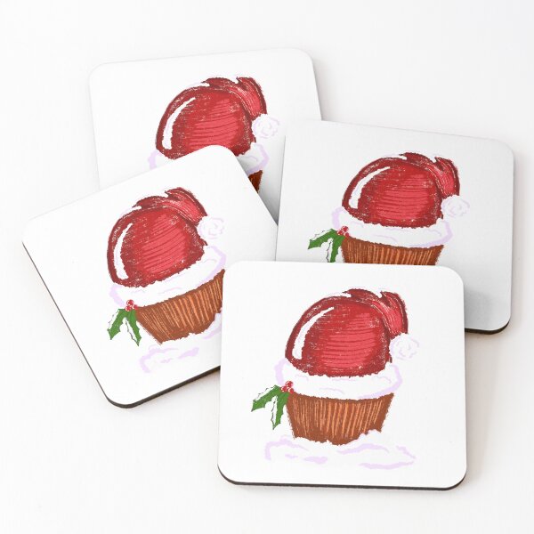 Item preview, A Cake with a Christmas red hat designed and sold by Maryart8.