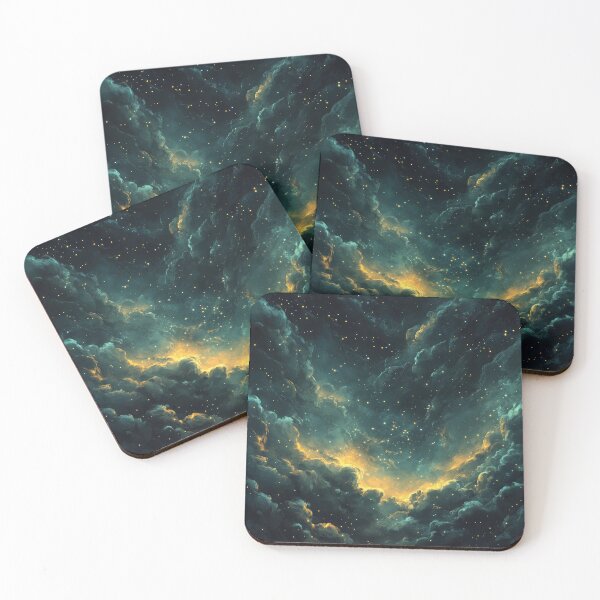 Item preview, Night sky filled with vibrant cosmic clouds designed and sold by brandway.