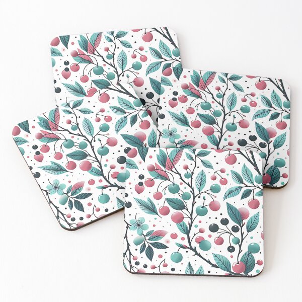 Item preview, Cherry and leaf pattern designed and sold by Haji  Kamora.