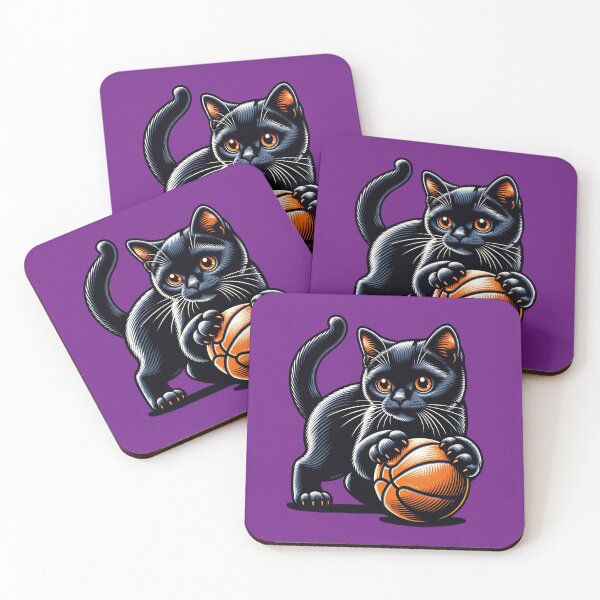 Item preview, Black American Shorthair Playing With A Ball designed and sold by MGRcompany.