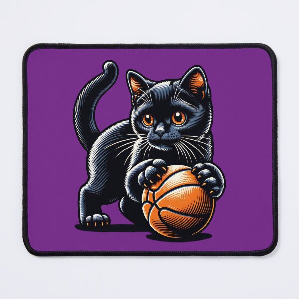 Item preview, Black American Shorthair Playing With A Ball designed and sold by MGRcompany.
