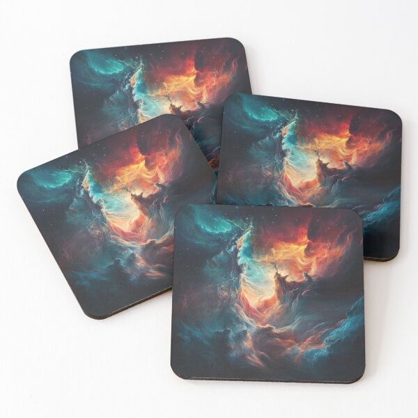 Item preview, Colorful cosmic nebula with swirling clouds designed and sold by brandway.