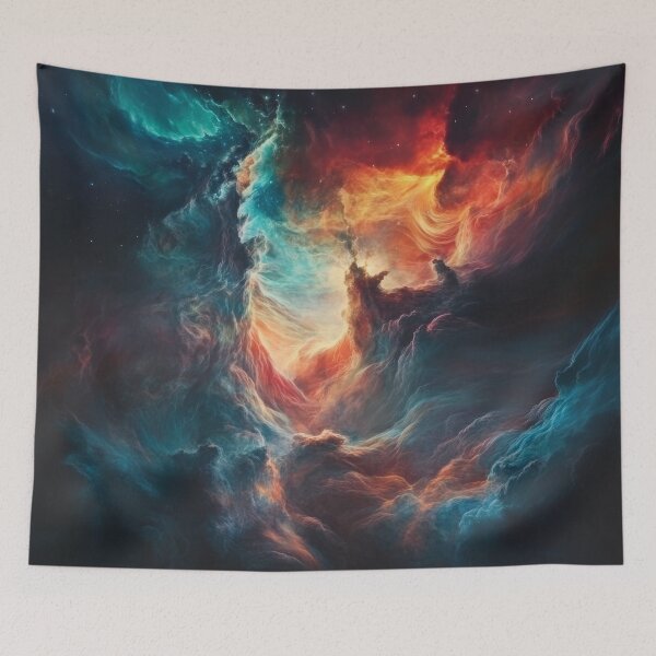 Item preview, Colorful cosmic nebula with swirling clouds designed and sold by brandway.