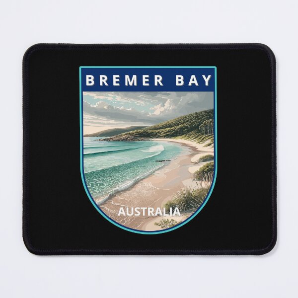 Item preview, Bremer Bay Australia Retro Art Travel Badge designed and sold by MaateoDesign.