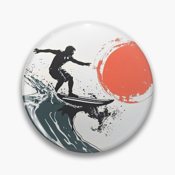 Item preview, Ocean Waves and Surfer Silhouette designed and sold by Piotrek0001.