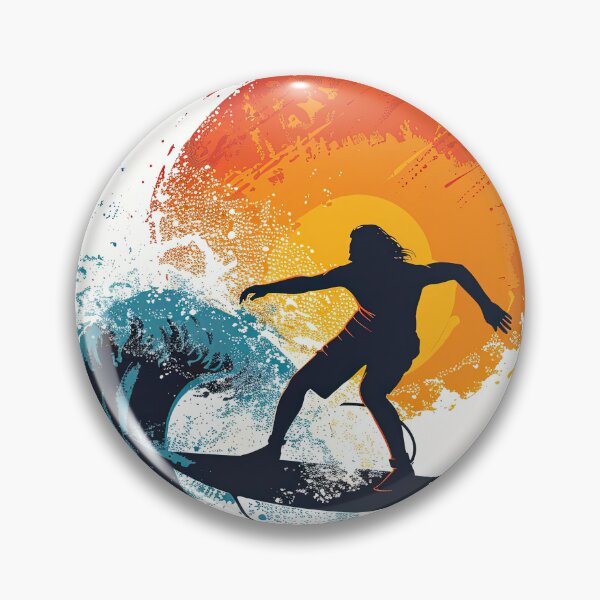Item preview, Surfer in Action Amid Sunset Splash designed and sold by Piotrek0001.