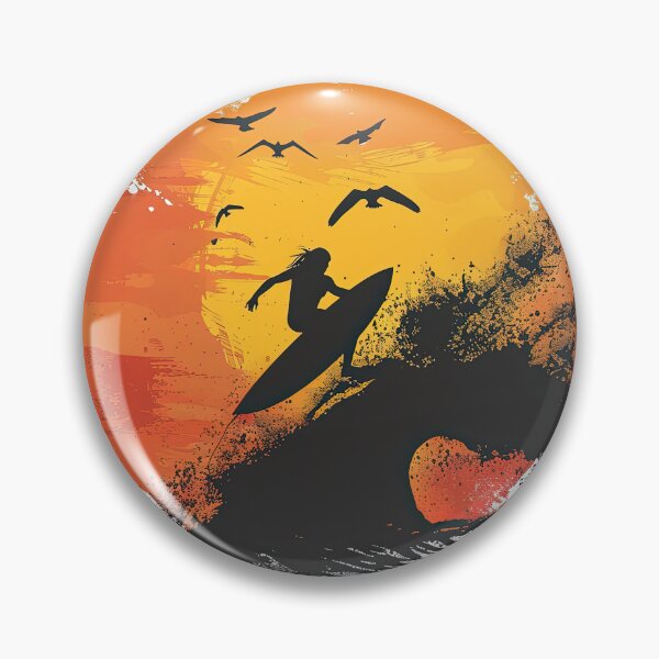 Item preview, Vibrant Wave Rider with Sunset Glow designed and sold by Piotrek0001.