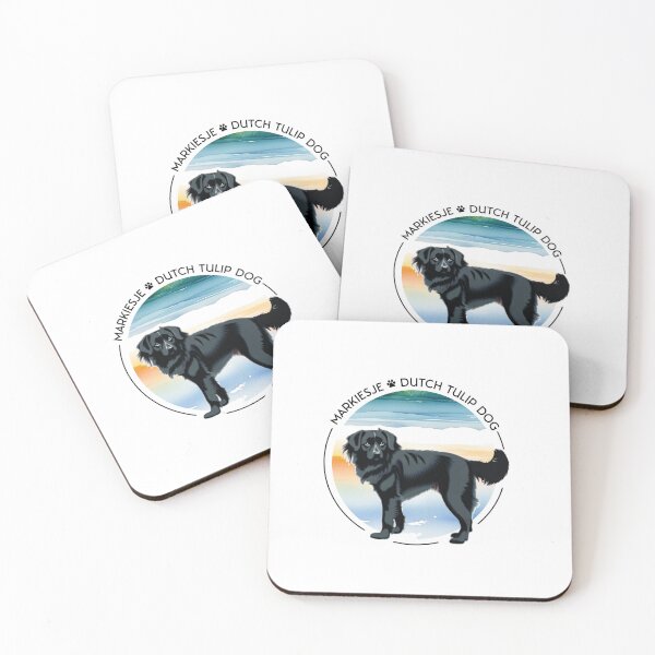 Item preview, markiesje, dutch tulip dog, small black dogbreed, watercolor designed and sold by designkb.