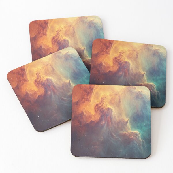 Item preview, Vibrant colors swirl in a cosmic nebula view designed and sold by brandway.