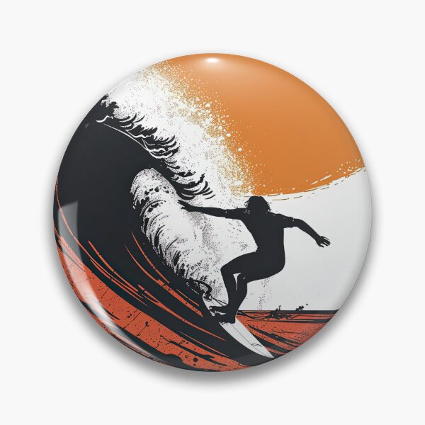 Item preview, Surfer Silhouette Over Glowing Waves designed and sold by Piotrek0001.