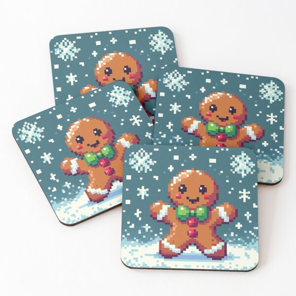 Item preview, Funny and cute pixelated Christmas gingerbread man, Holiday theme, festive cookie, Christmas sweets designed and sold by Sugar Wisdom .