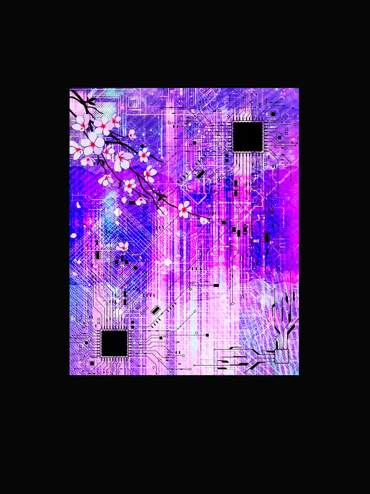 Thumbnail 4 of 4, Boxy T-Shirt, Cyber Spring designed and sold by RforRocket.