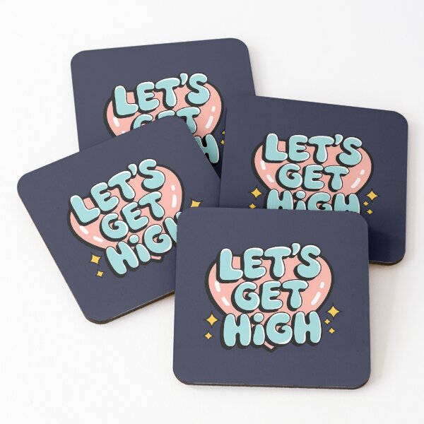 Item preview, Let's Get High | Chill Vibes Only, Fun and Funky Stoner Art designed and sold by Cannaxes Studio.