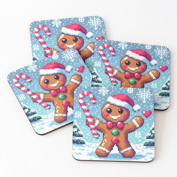 Item preview, Funny and cute pixelated Christmas gingerbread man, Holiday theme, festive cookie, Christmas sweets designed and sold by Sugar Wisdom .