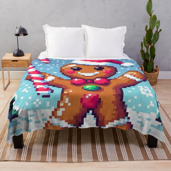 Item preview, Funny and cute pixelated Christmas gingerbread man, Holiday theme, festive cookie, Christmas sweets designed and sold by Sugar Wisdom .