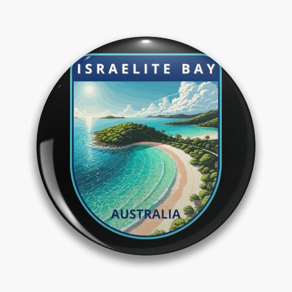 Item preview, Israelite Bay Australia Retro Art Travel Badge designed and sold by MaateoDesign.