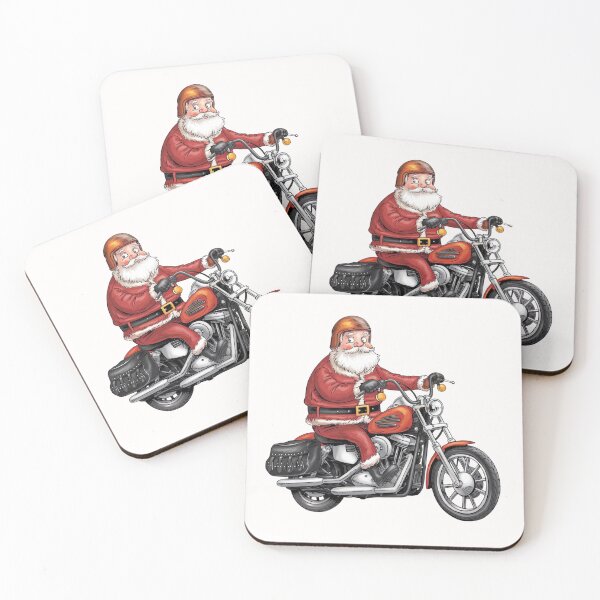 Item preview, Funny Biker Santa Claus Riding a Bike Motorcycle Chopper Christmas designed and sold by KolorellaS.