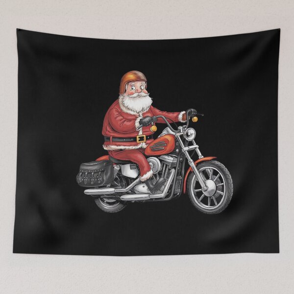 Item preview, Funny Biker Santa Claus Riding a Bike Motorcycle Chopper Christmas designed and sold by KolorellaS.