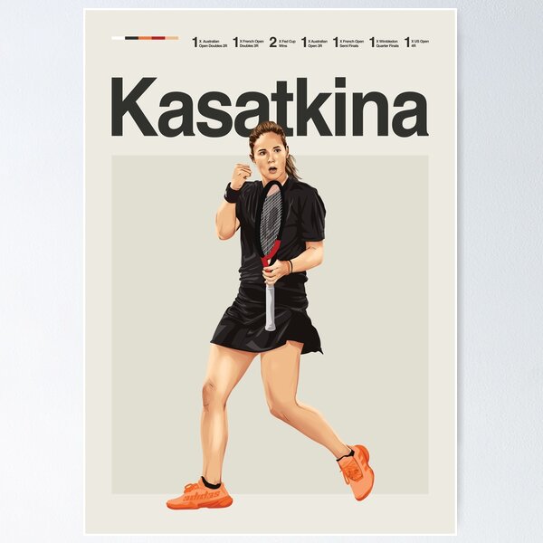 Item preview, Daria Kasatkina Tennis Art – Unique Design for Tennis Enthusiasts designed and sold by pixlbee.