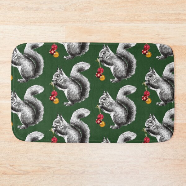 Item preview, Cute Squirrel Carrying Christmas Ornaments – Pencil Sketch Drawing designed and sold by Pandositive.