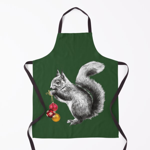 Item preview, Cute Squirrel Carrying Christmas Ornaments – Pencil Sketch Drawing designed and sold by Pandositive.