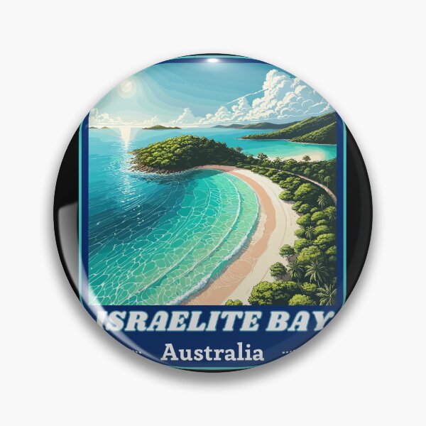 Item preview, Israelite Bay Australia Retro Art Travel Badge designed and sold by MaateoDesign.