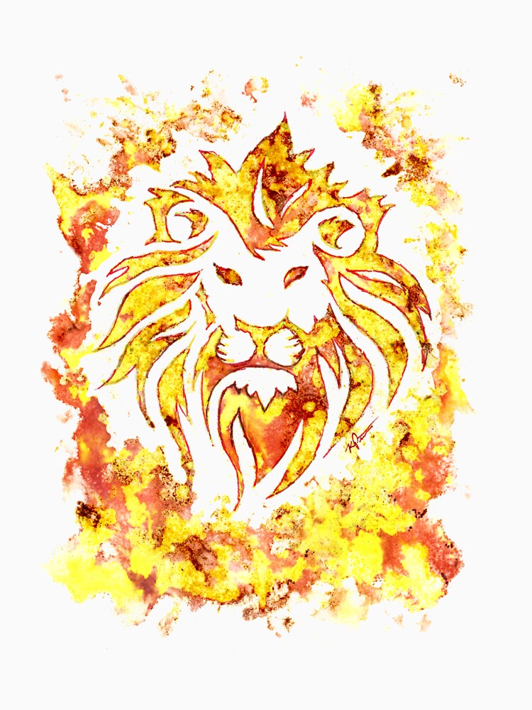 Thumbnail 7 of 7, Classic T-Shirt, Fire Lion designed and sold by ImagineMeraki.