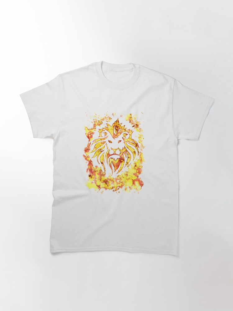 Thumbnail 3 of 7, Classic T-Shirt, Fire Lion designed and sold by ImagineMeraki.