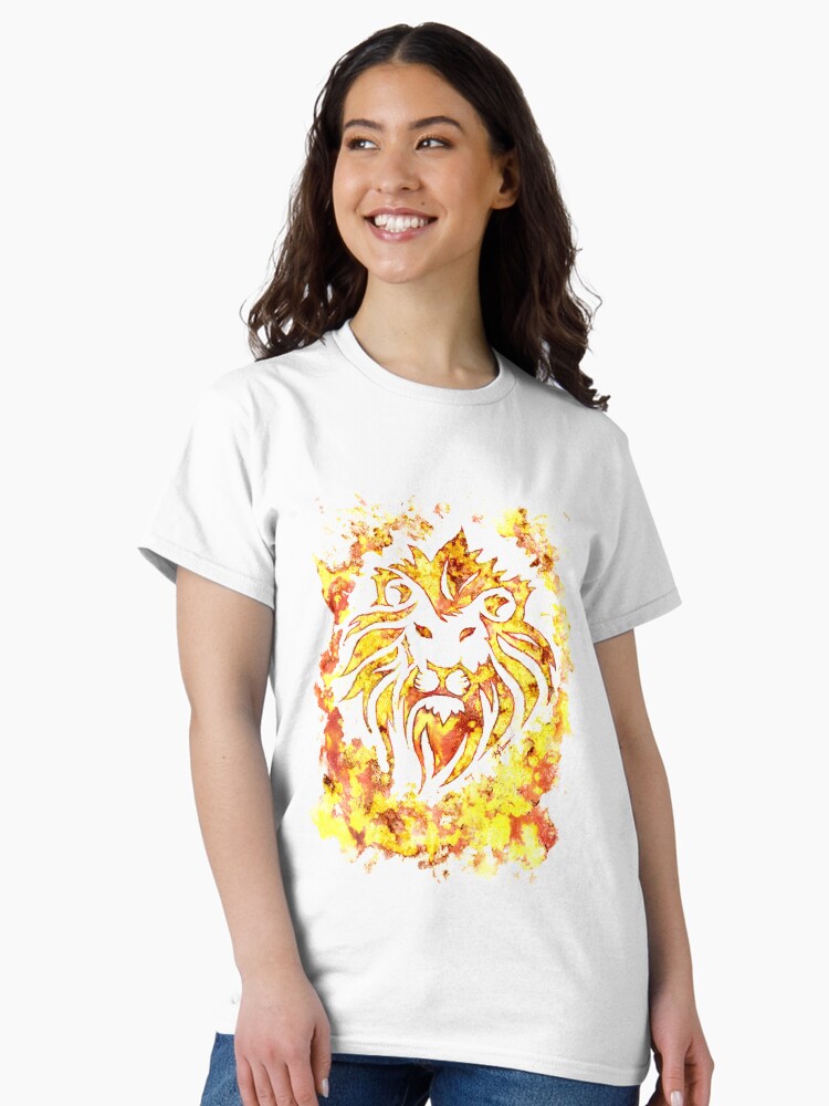 Thumbnail 1 of 7, Classic T-Shirt, Fire Lion designed and sold by ImagineMeraki.