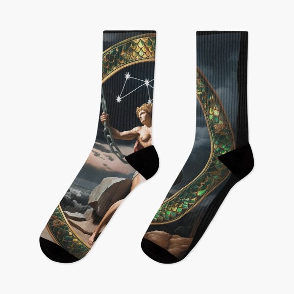 Item preview,  Andromeda and muses Chained Greek Mythology painting art designed and sold by Vintage Designs +.