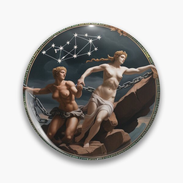 Item preview, Andromeda and muses Chained Greek Mythology painting art designed and sold by Vintage Designs +.