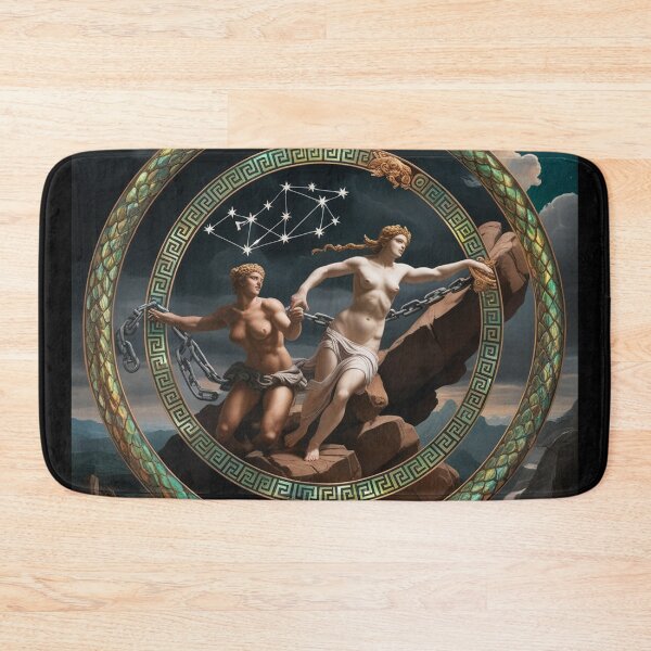 Item preview, Andromeda and muses Chained Greek Mythology painting art designed and sold by Vintage Designs +.