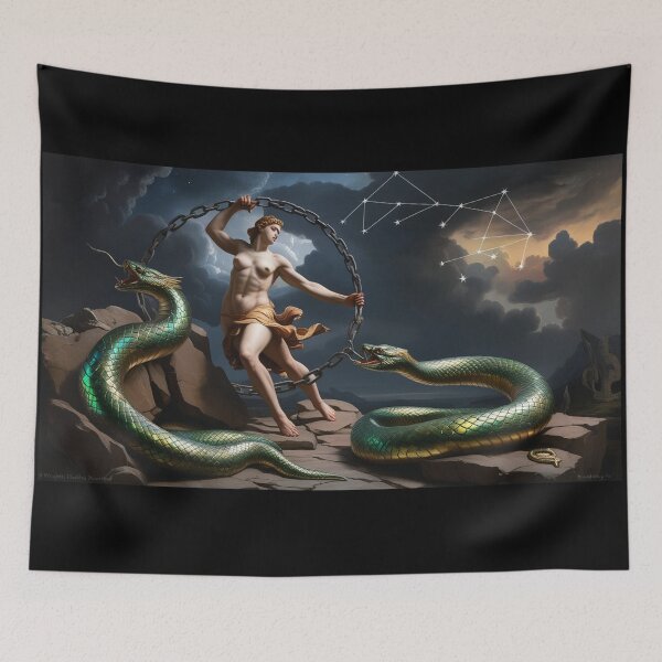 Item preview, Female Greek Warrior with mythological serpents designed and sold by Vintage Designs +.