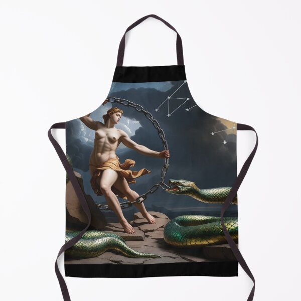 Item preview, Female Greek Warrior with mythological serpents designed and sold by Vintage Designs +.