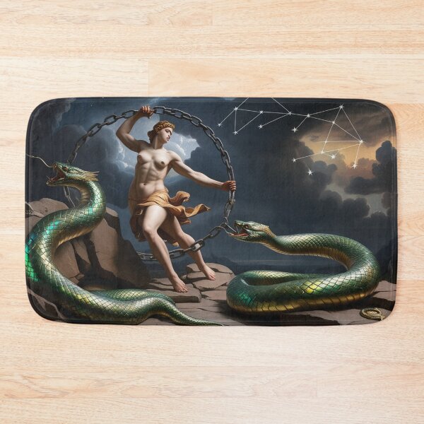 Item preview, Female Greek Warrior with mythological serpents designed and sold by Vintage Designs +.