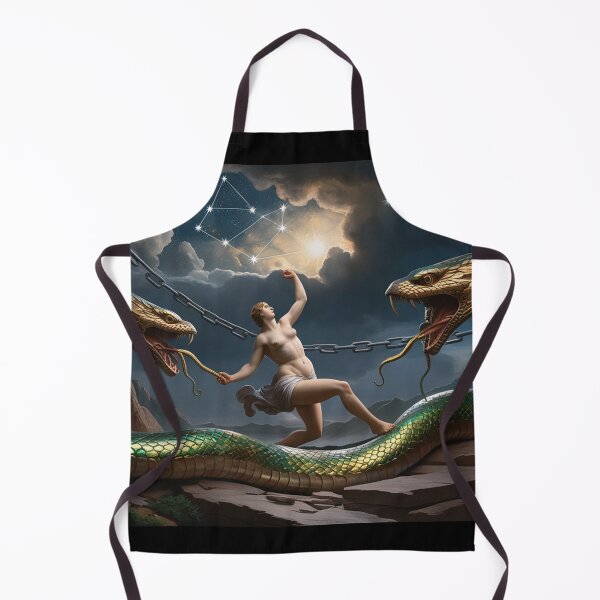 Item preview, Female Greek Warrior with mythological serpents designed and sold by Vintage Designs +.
