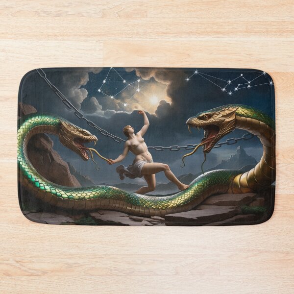 Item preview, Female Greek Warrior with mythological serpents designed and sold by Vintage Designs +.