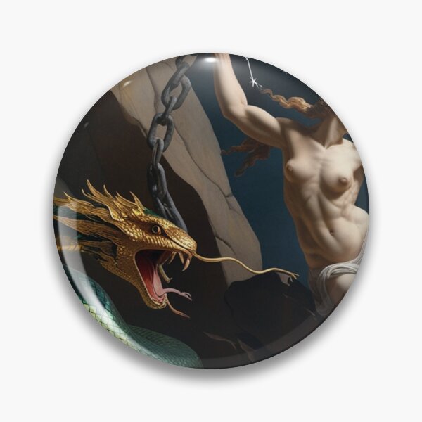 Item preview, Female Greek Warrior with mythological serpents designed and sold by Vintage Designs +.