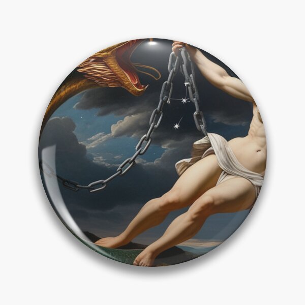 Item preview, Female Greek Warrior with mythological serpents designed and sold by Vintage Designs +.