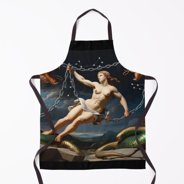 Item preview, Female Greek Warrior with mythological serpents designed and sold by Vintage Designs +.