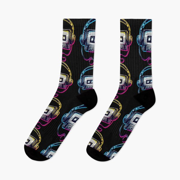 Item preview, Retro Cassette Tape Headphones Glitch Music 80s designed and sold by TomFrontierArt.