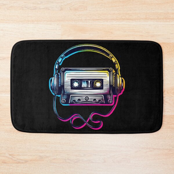 Item preview, Retro Cassette Tape Headphones Glitch Music 80s designed and sold by TomFrontierArt.