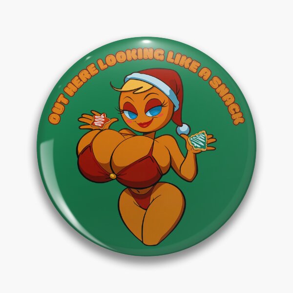 Item preview, Out Here Looking Like a Snack – Busty Gingerbread Christmas Design designed and sold by BaxInke.
