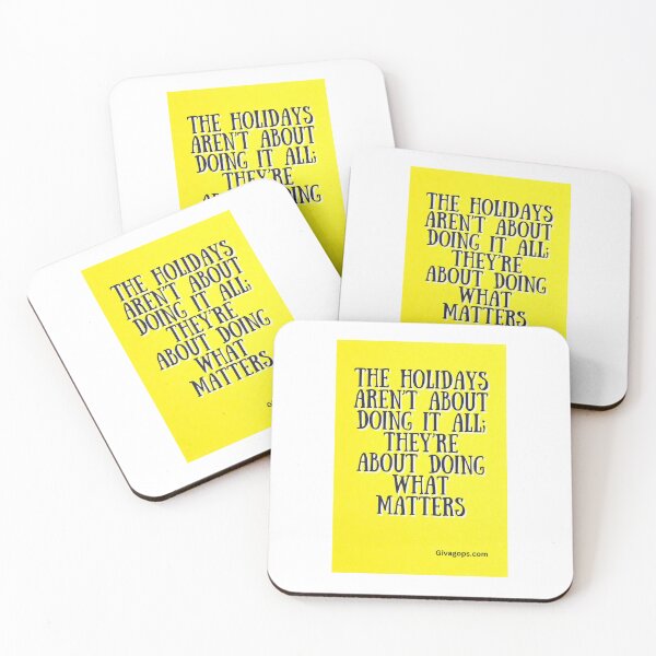 Item preview, "The holidays aren’t about doing it all; they’re about doing what matters." designed and sold by CUTESTUFFnow.