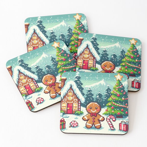 Item preview, Funny and cute pixelated Christmas gingerbread man, Holiday theme, festive cookie, Christmas sweets designed and sold by Sugar Wisdom .