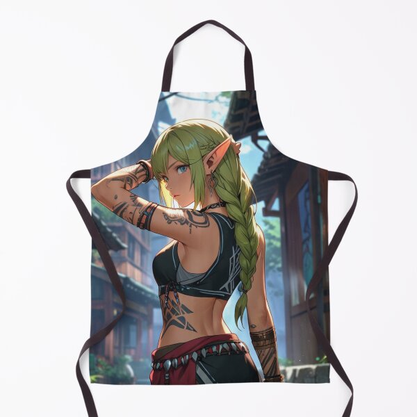 Item preview, Cute Tattooed Anime Manga Elf Girl in sleeveless top designed and sold by Vintage Designs +.