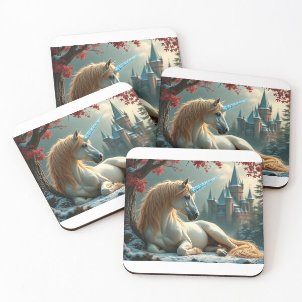 Item preview, Golden Unicorn Frozen Forest Enchanted Castle 2 designed and sold by Fantasy Horseys.